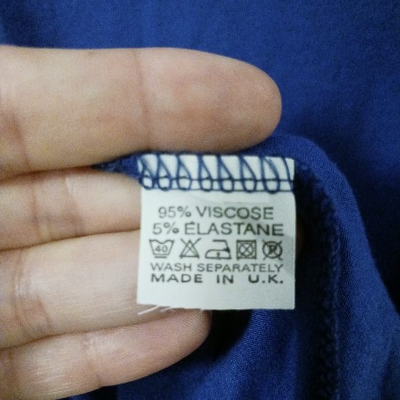 Nouvelle Collection Blue Dress with white collar- Size Large - Picture 5 of 7